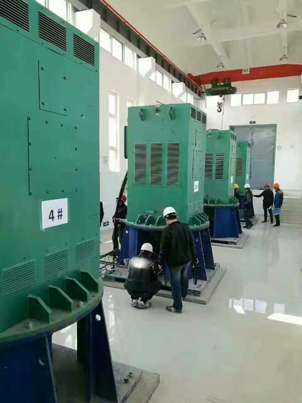 YKK4506-4某污水处理厂使用我厂的立式高压电机安装现场