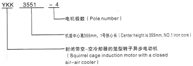 YKK系列(H355-1000)高压YKK4506-4三相异步电机西安泰富西玛电机型号说明